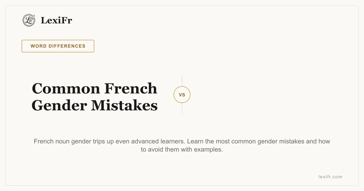 Common French Gender Mistakes - article illustration