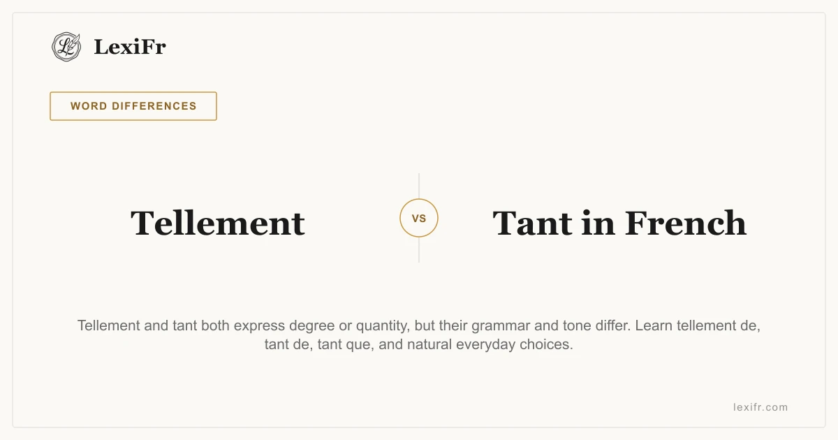 Tellement vs Tant in French - article illustration