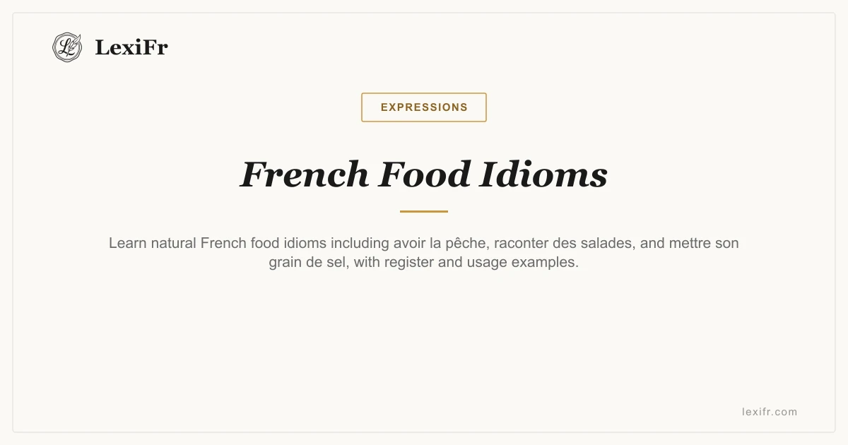 French Food Idioms - article illustration