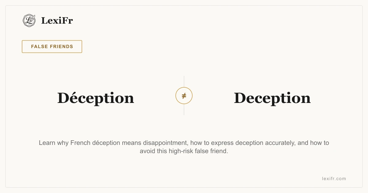 Déception vs Deception: A Classic False Friend - article illustration