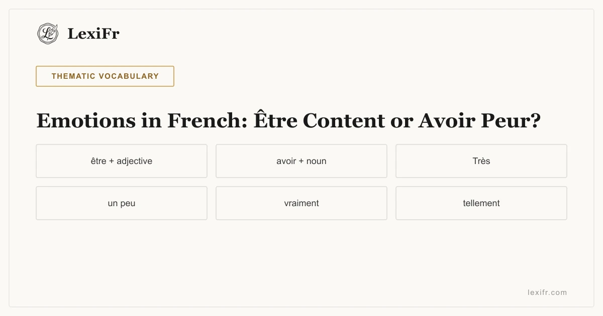 Emotions in French: Être Content or Avoir Peur? - article illustration