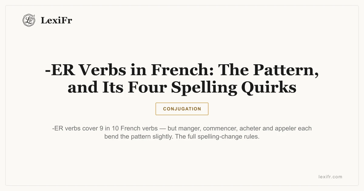 -ER Verbs in French: The Pattern, and Its Four Spelling Quirks - article illustration