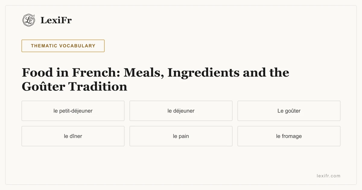 Food in French: Meals, Ingredients and the Goûter Tradition - article illustration