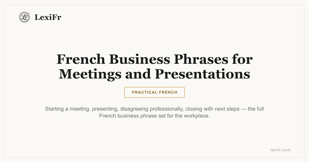 French Business Phrases for Meetings and Presentations - article illustration