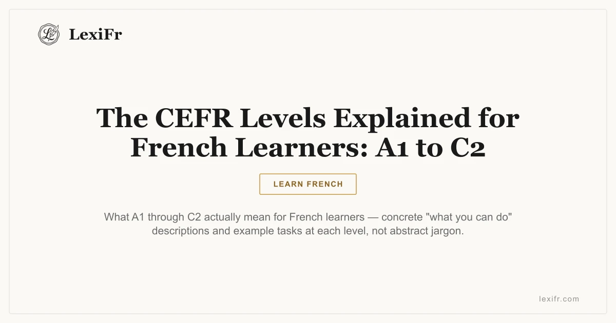 The CEFR Levels Explained for French Learners: A1 to C2 - article illustration