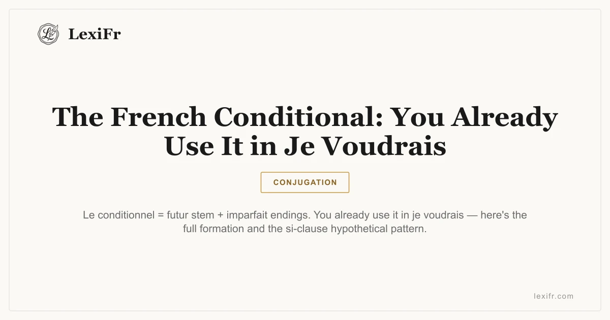 The French Conditional: You Already Use It in Je Voudrais - article illustration