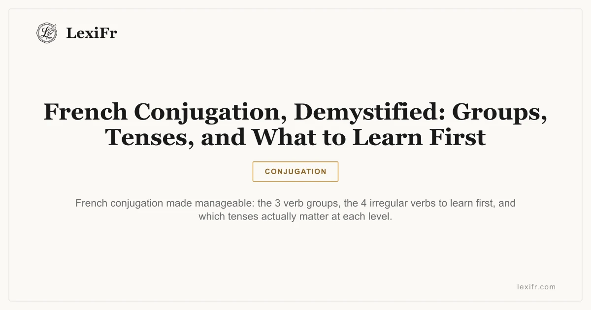 French Conjugation, Demystified: Groups, Tenses, and What to Learn First - article illustration