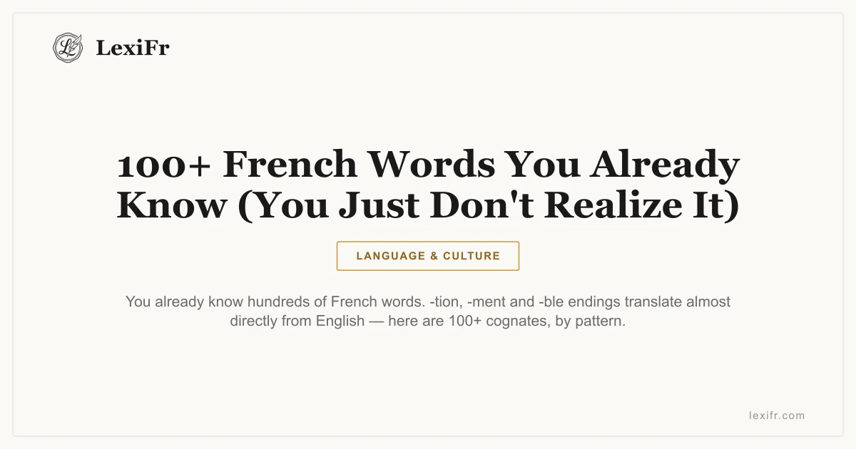 100+ French Words You Already Know (You Just Don't Realize It) - article illustration