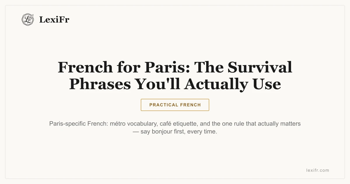 French for Paris: The Survival Phrases You'll Actually Use - article illustration