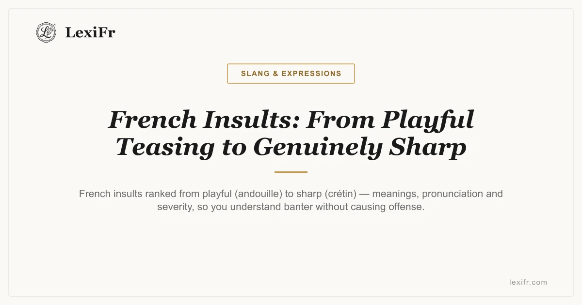 French Insults: From Playful Teasing to Genuinely Sharp - article illustration