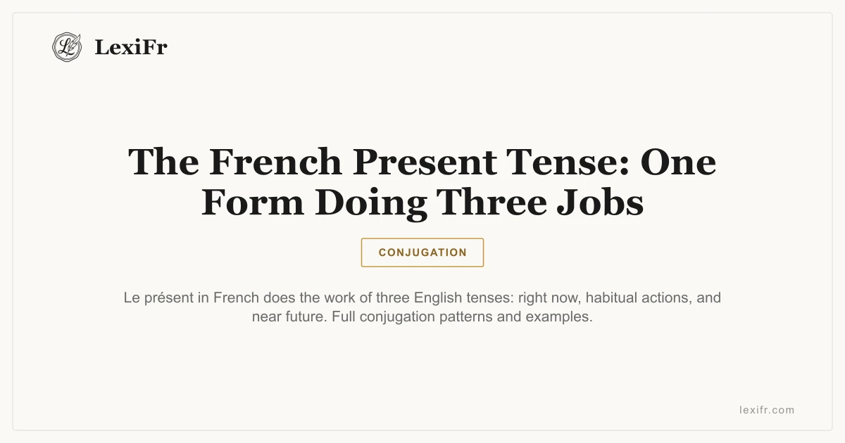 The French Present Tense: One Form Doing Three Jobs - article illustration