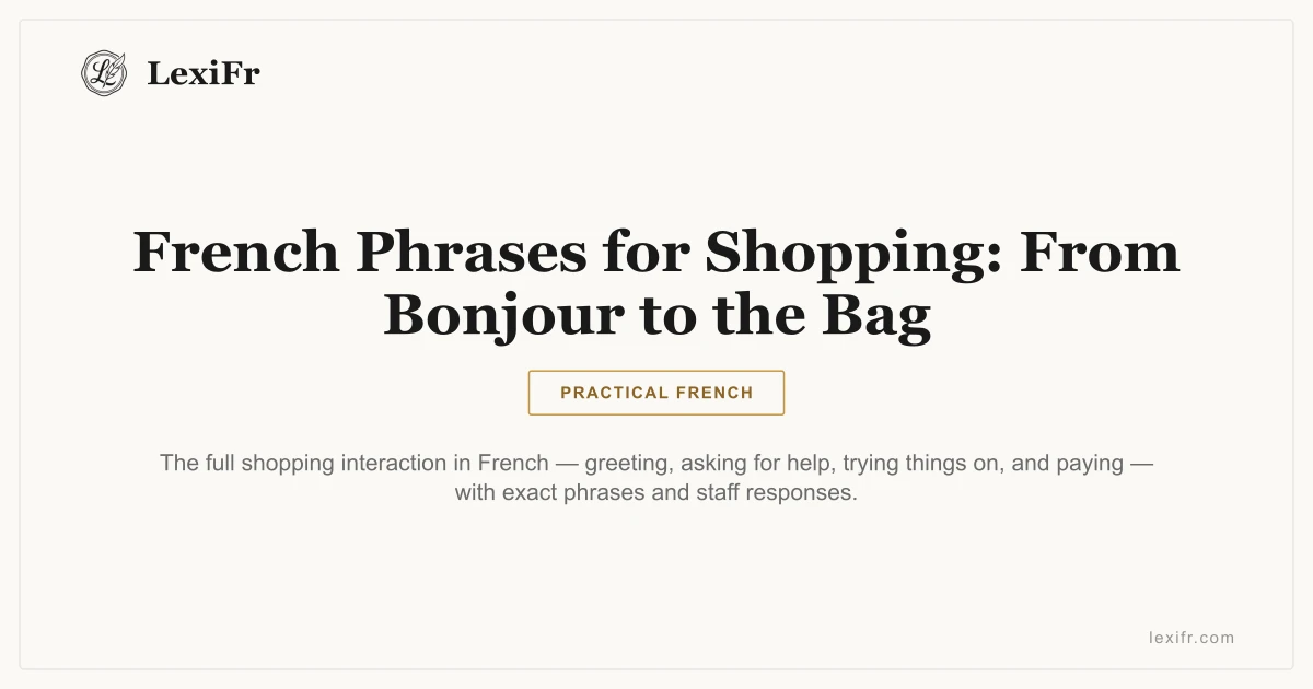 French Phrases for Shopping: From Bonjour to the Bag - article illustration