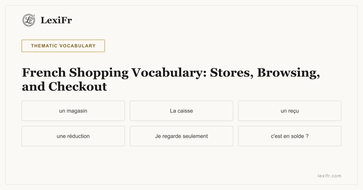French Shopping Vocabulary: Stores, Browsing, and Checkout - article illustration