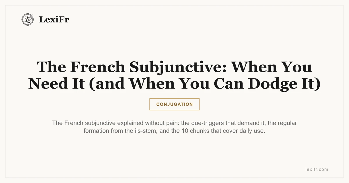 The French Subjunctive: When You Need It (and When You Can Dodge It) - article illustration