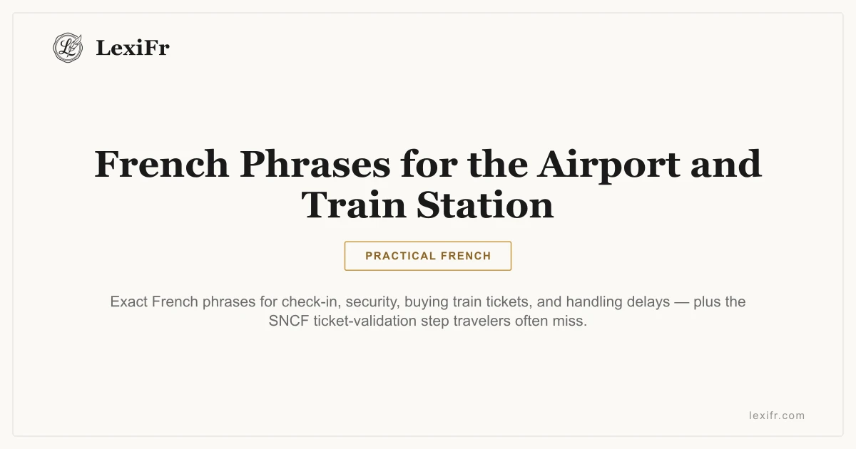French Phrases for the Airport and Train Station - article illustration