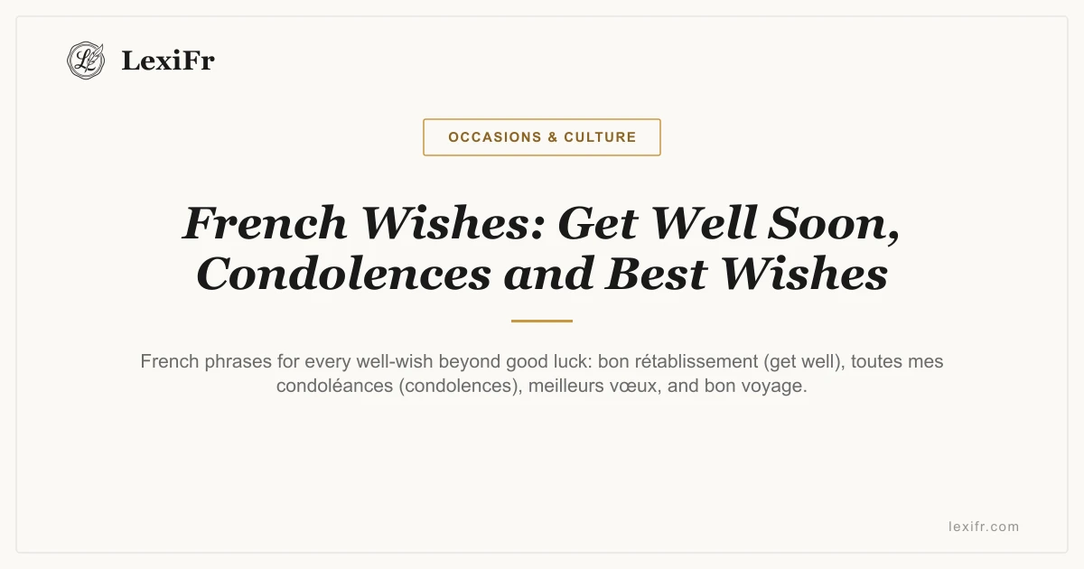 French Wishes: Get Well Soon, Condolences and Best Wishes - article illustration