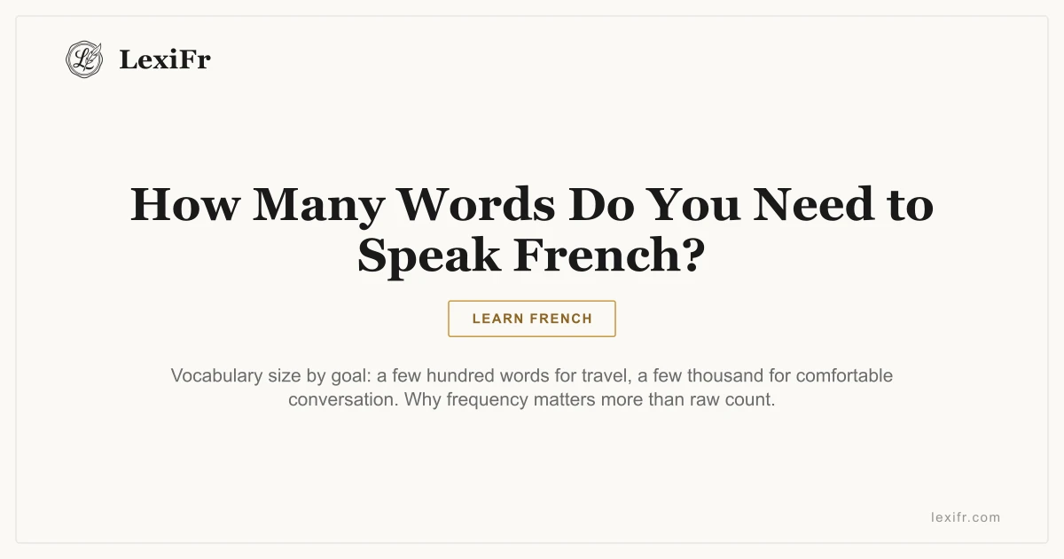 How Many Words Do You Need to Speak French? - article illustration
