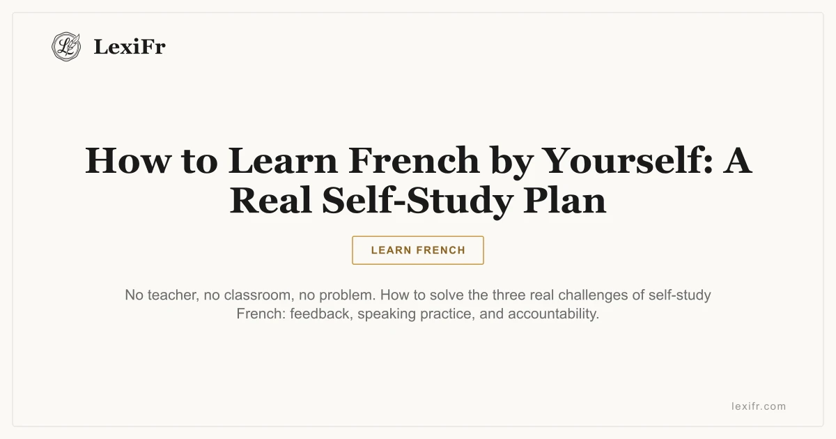 How to Learn French by Yourself: A Real Self-Study Plan - article illustration