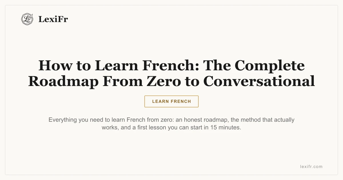 How to Learn French: The Complete Roadmap From Zero to Conversational - article illustration