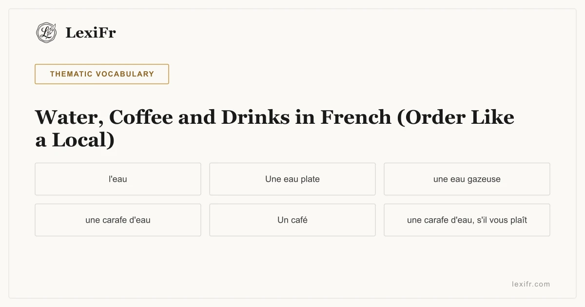 Water, Coffee and Drinks in French (Order Like a Local) - article illustration