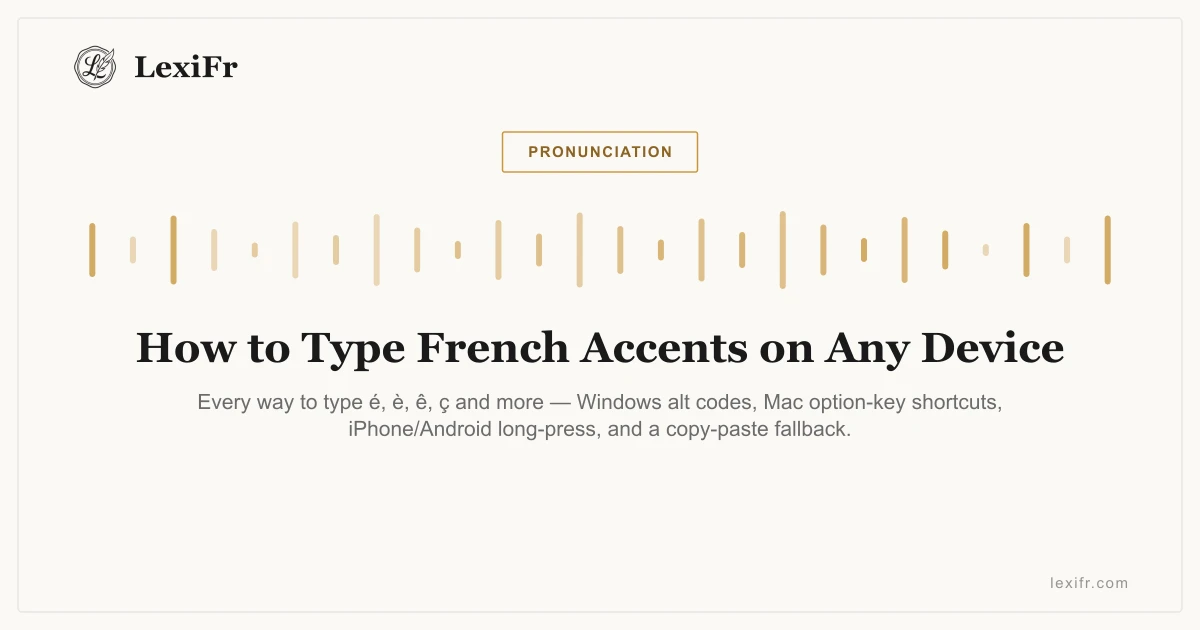 How to Type French Accents on Any Device - article illustration
