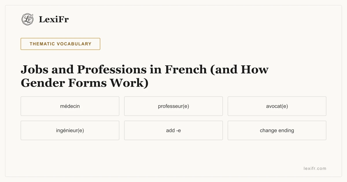 Jobs and Professions in French (and How Gender Forms Work) - article illustration