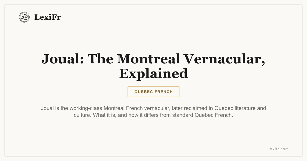 Joual: The Montreal Vernacular, Explained - article illustration