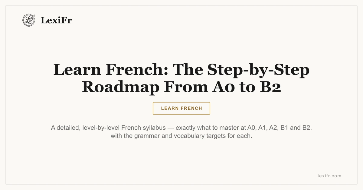 Learn French: The Step-by-Step Roadmap From A0 to B2 - article illustration