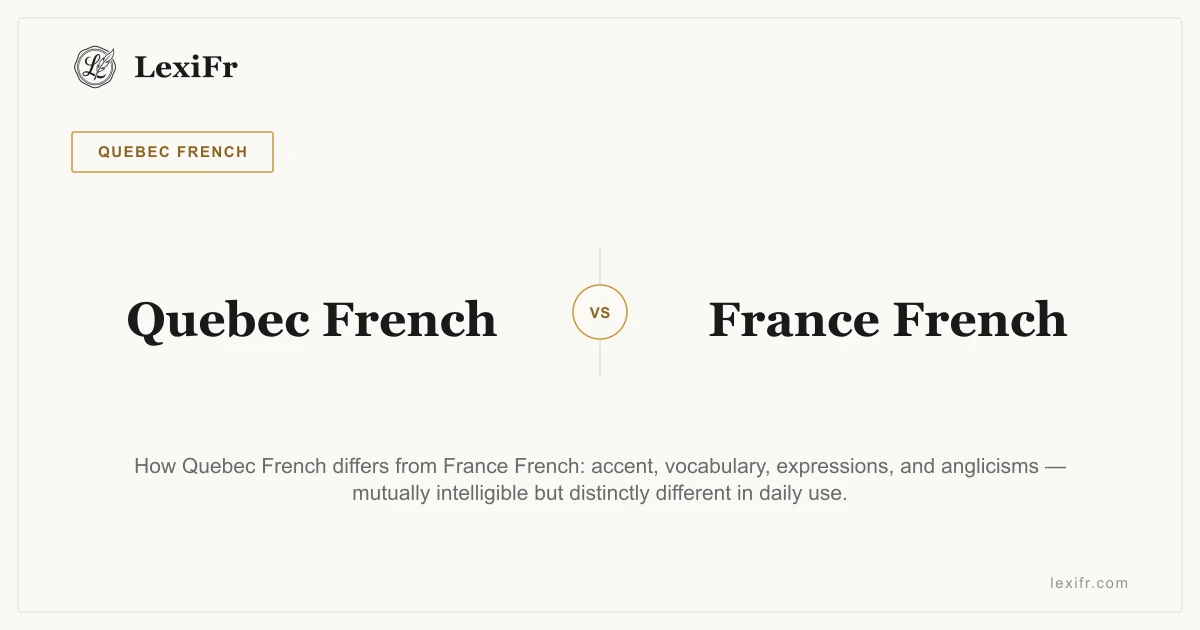Quebec French vs France French: What Actually Differs - article illustration