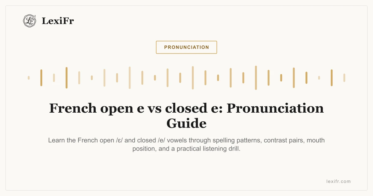 French open e vs closed e: Pronunciation Guide - article illustration