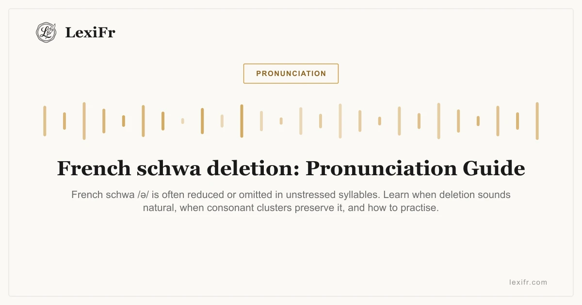 French schwa deletion: Pronunciation Guide - article illustration