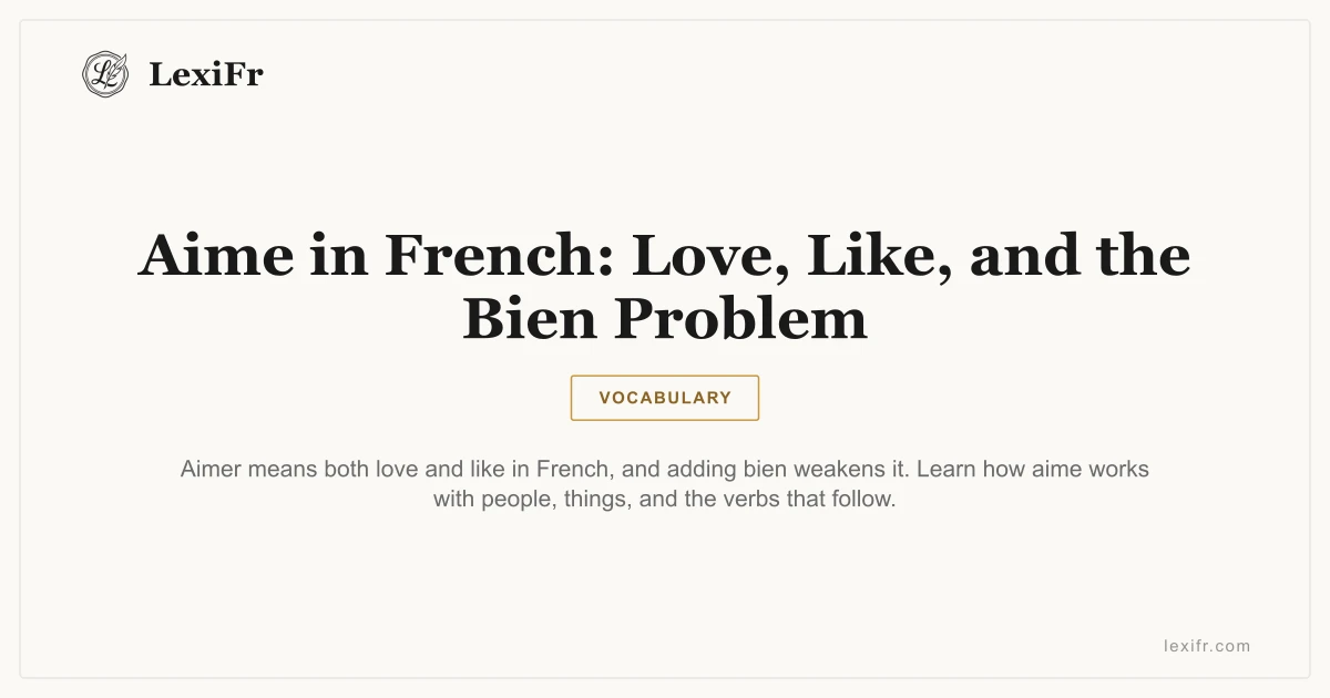 Aime in French: Love, Like, and the Bien Problem - article illustration