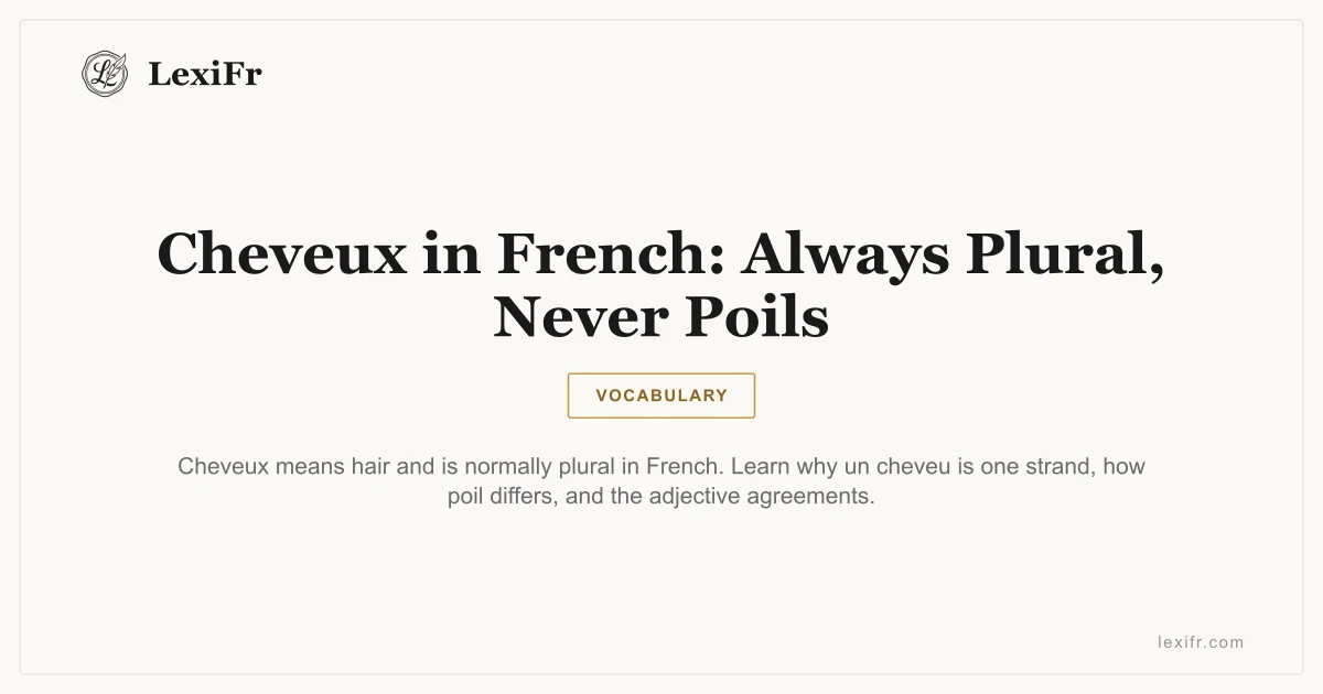 Cheveux in French: Always Plural, Never Poils - article illustration